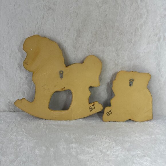 Vintage Frankies Design Nursery Rocking Horse & Clown Child’s Bedroom Decor 1985 - Picture 2 of 10